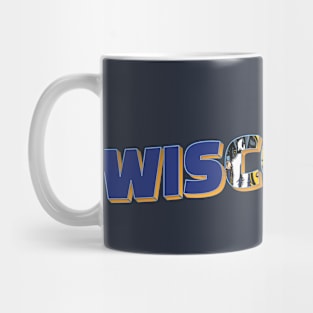 Wisconsin vintage style retro souvenir Mug